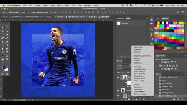 Photoshop Tutorial: Create a Sports Edit Utilising Blend Modes смотреть онлайн