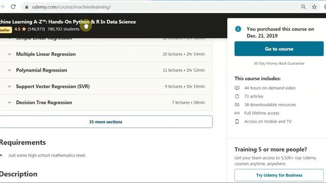 Machine Learning A-Z Course Review ! Is it Worth ? | Udemy смотреть онлайн