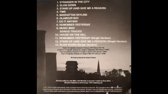 John MIles - Manhattan skyline - LP Stranger in the city - Audio extracted from the original reels. смотреть онлайн
