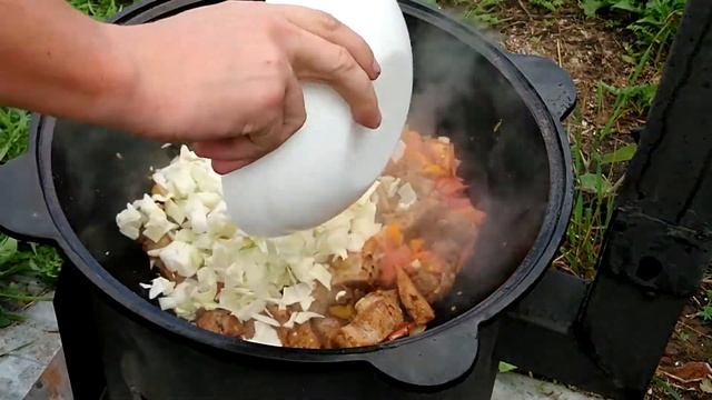 овощное рагу в казане смотреть онлайн