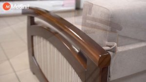 Диван с деревянными подлокотниками. Софа Прага от фабрики Бис-М