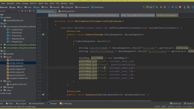 Android Studio Social Media App - Firebase Tutorial 21 - Saving Post Information To Database смотреть онлайн