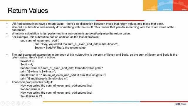 Perl RS4 Control stru and Subroutine смотреть онлайн