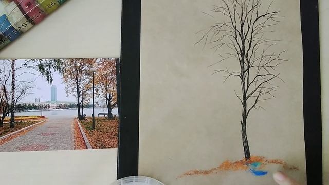 Как нарисовать осеннее дерево? смотреть онлайн