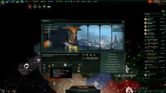 Stellaris Utopia Hivemind Lets Play Part 6 Being a Bug смотреть онлайн