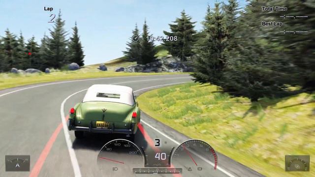1949 Cadillac Series 62 Coupe de Ville up the Transfagarasan Highway - Assetto Corsa смотреть онлайн