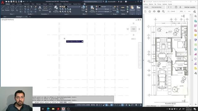 Tutorial AutoCAD dibujar ejes y muros | Proyecto arquitectónico paso a paso #1 смотреть онлайн