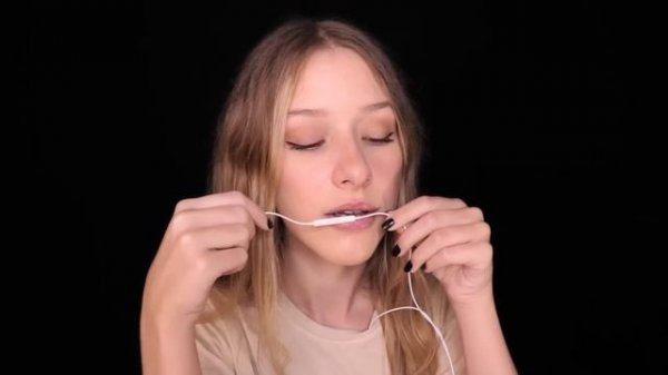 ASMR apple mic nibbling