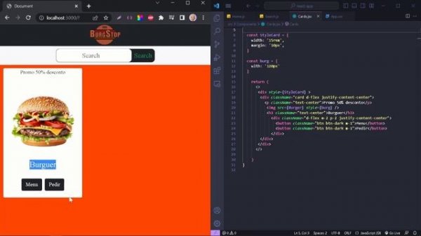 Card React Js #javascript