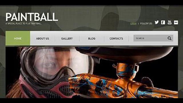 Preview Black Paintball Joomla Template by Mira TMT смотреть онлайн