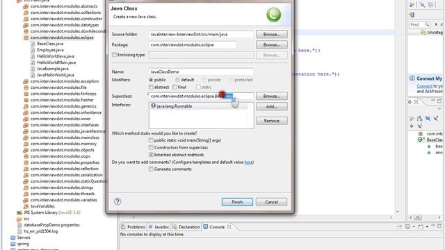 Java Class Create Using Eclipse смотреть онлайн