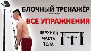 ПОЛНЫЙ НАБОР упражнений на блочном тренажёре (кроссовере). Верхняя часть тела