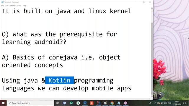 ANDROID tutorials || Demo - 1 || by Mr. Sai On 17-09-2020 @6PM смотреть онлайн