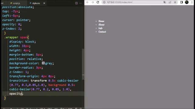 Hamburger menu / #html #css / Меню гамбургер смотреть онлайн