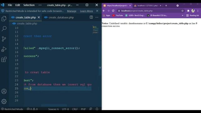 Create Table using PHP & Mysql.||Free source code. смотреть онлайн