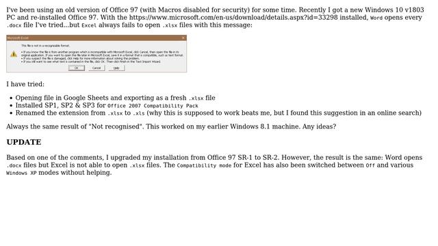 Older version of Excel will not open XLSX files (2 Solutions!!) смотреть онлайн