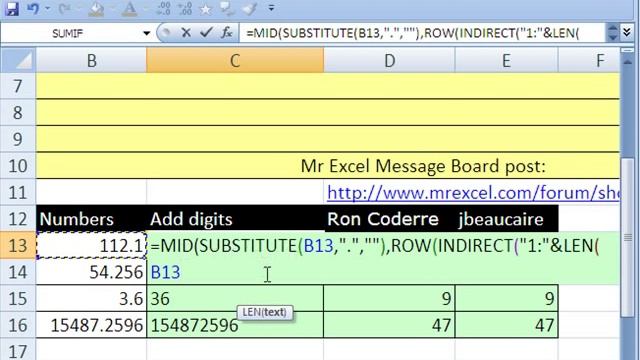 Excel Magic Trick 305: SUM digits from string смотреть онлайн