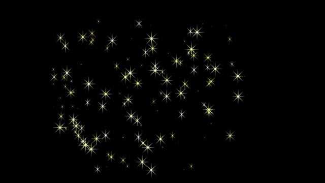 Футаж Мерцающие звёзды на прозрачном фоне Ал  Ковалюк 10 сек