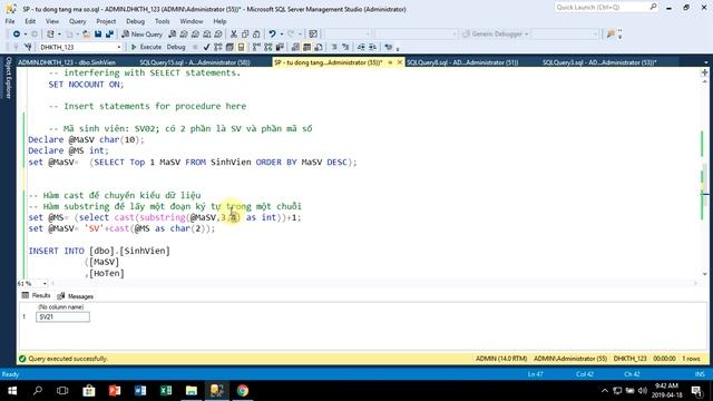 12 - Stored Procedure - Auto Increase ID char type смотреть онлайн