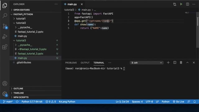 Fastapi Python Complete Tutorial|How To Use Dynamic Routing In Fastapi |Tutorial:3 смотреть онлайн