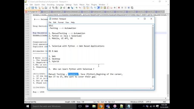 SELENIUM with PYTHON tutorials || Demo - 1 || by Mr. Nikhil Raju On 23-12-2020 @7AM смотреть онлайн