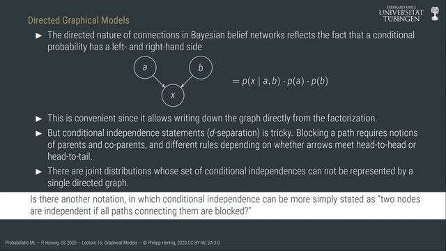 Probabilistic ML - Lecture 16 - Graphical Models смотреть онлайн