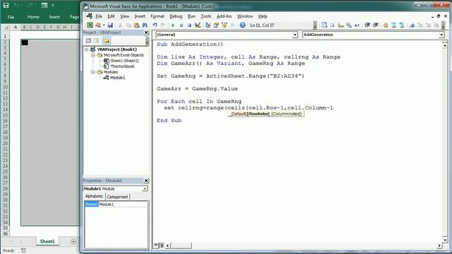 Excel Game of Life VBA Macro Explained смотреть онлайн