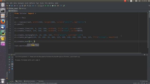 Библиотека Tkinter - 15 - Canvas и геометрические примитивы
