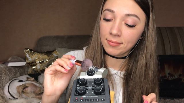 АСМР🎧 Кисточки по микрофону ZOOM H6 и нежный шепот | ASMR Brushes on ZOOM H6 смотреть онлайн