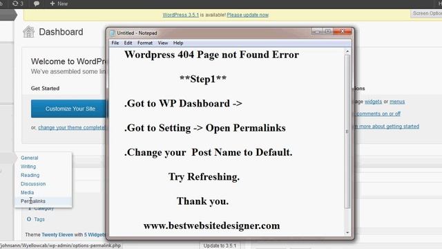 BestWebsitesDesigner.com tutorial explaining how to solve WordPress inner pages not working issue смотреть онлайн