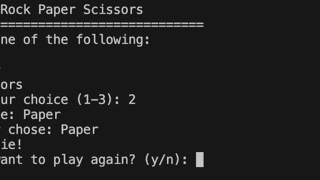 Rock Paper Scissors Game in Python Using ASCII art смотреть онлайн