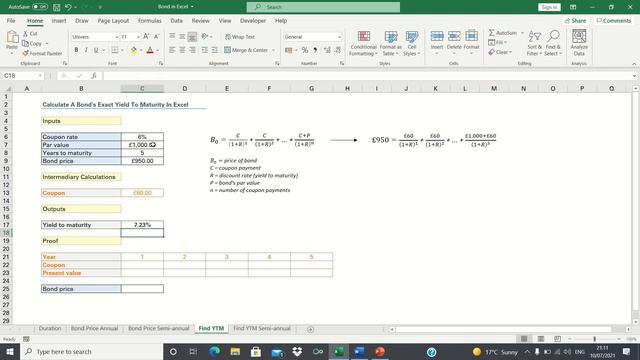 Calculate The Yield To Maturity Of A Bond In Excel смотреть онлайн