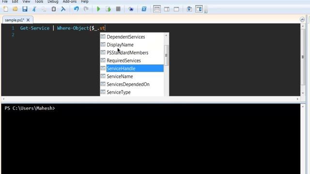 Windows PowerShell Get Service Get Active Running Service List смотреть онлайн