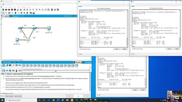 5.1.9 Packet Tracer - Investigate STP Loop Prevention смотреть онлайн