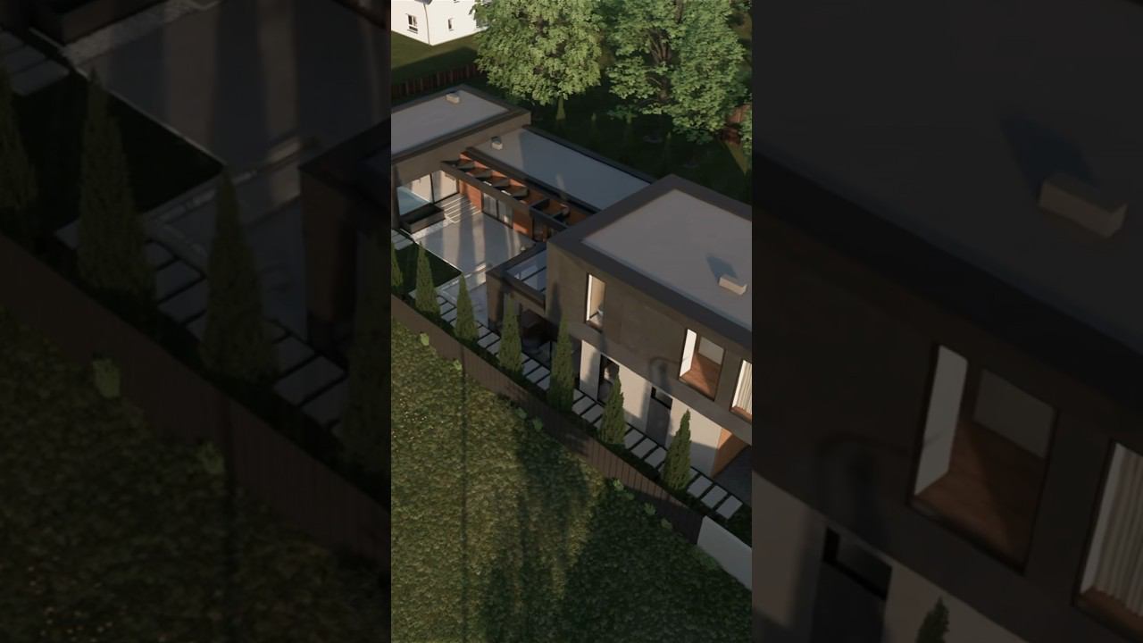 Как разместить дом на узком участке. Сохраняйте #zrobimarchitects #современныйдом смотреть онлайн