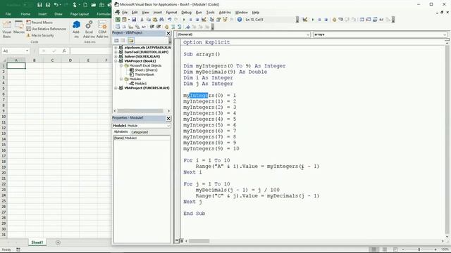 28 ENG VBA Excel Working with Arrays of data смотреть онлайн