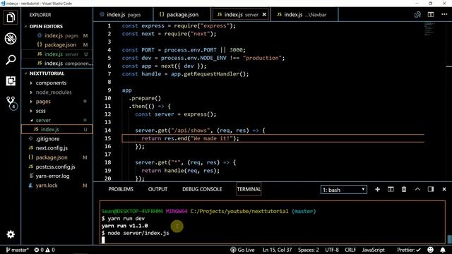 Adding Express Back end to Next JS - Next JS Tutorial Part 3 смотреть онлайн
