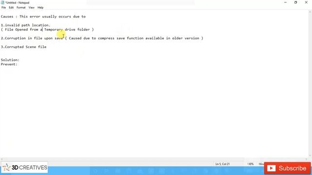 3dsmax File Open Failed Error Solution Hindi- 3DCreatives