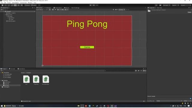 Как сделать игру в стиле Ping Pong на Unity-2часть#unity #unity2d #free #fyp #subscribe #pingpong