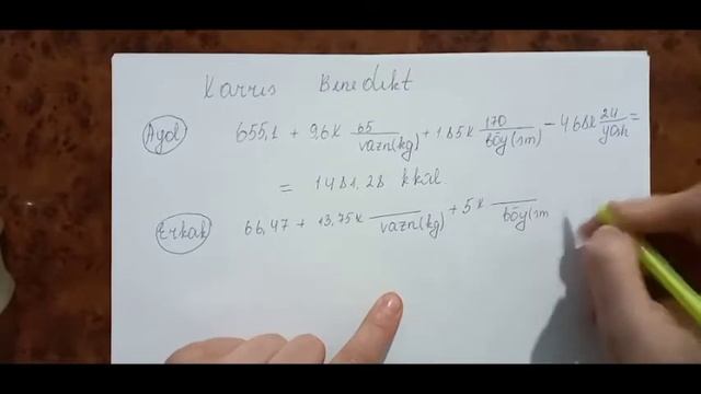 Kaloriyani Hisoblash.Sutkalik Kaloriya Birga Hisoblaymiz Oson Usulda...