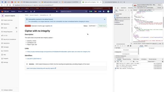 Standalone Vulnerabilities Demo - Makes a new resolution alert component смотреть онлайн