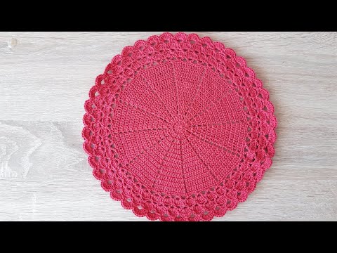 ВЯЗАНАЯ КРЮЧКОМ СЕРВИРОВОЧНАЯ САЛФЕТКА смотреть онлайн