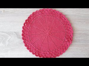 ВЯЗАНАЯ КРЮЧКОМ СЕРВИРОВОЧНАЯ САЛФЕТКА