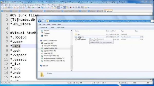 Adding a .gitignore filter for Visual Studio 2012 Projects