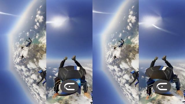 3D 360 VR skydiving experience with the Vuze camera (4K) смотреть онлайн