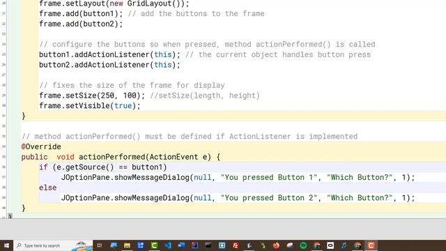 Java Swing 007: Using an Action Listener to Respond to a Button Press смотреть онлайн
