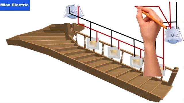 Stair Lighting Connection with Motion Sensors Wiring Connection || Stair Light Motion Sensors смотреть онлайн