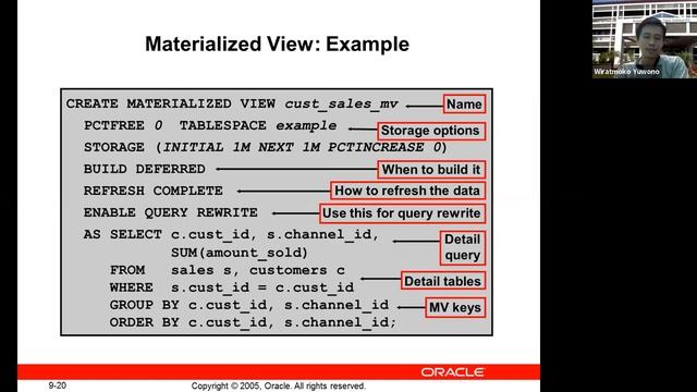 Materialized View Oracle смотреть онлайн