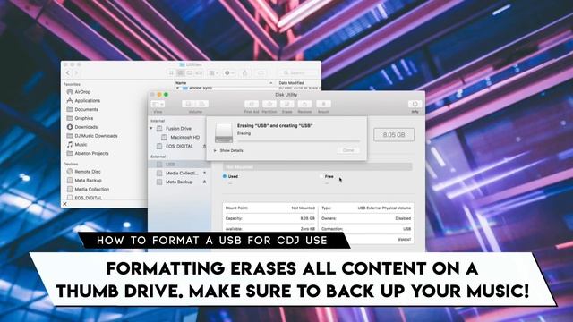 How To Format a USB Drive For CDJ Use - DJ Tips & Tricks - Works On Windows PCs and Macs (FAT32) смотреть онлайн