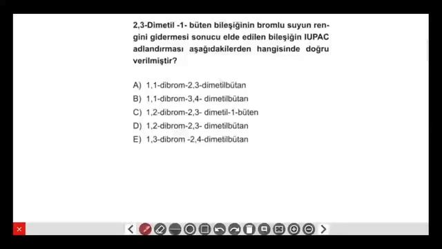 Organik Kimya - Alkenlerin Özellikleri Test 2 смотреть онлайн